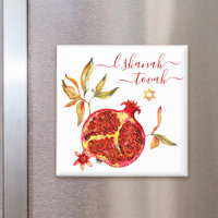 Rosh Hashanah Chic Rouge or grenade Aquarelle