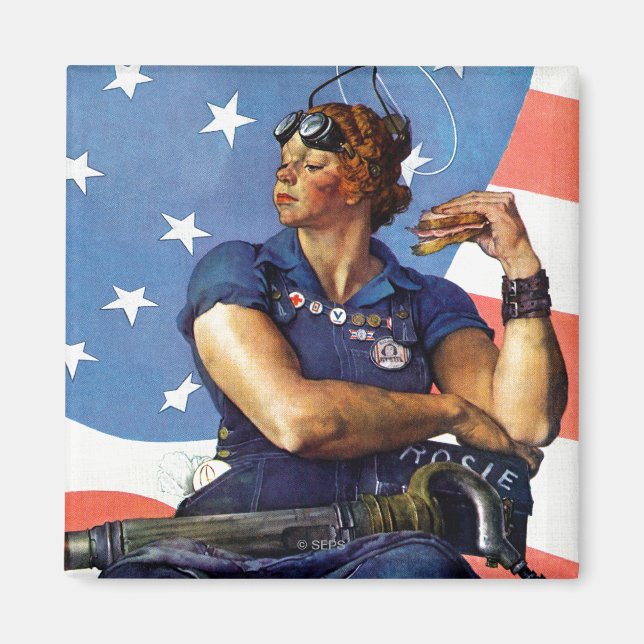 Aimant "Rosie la riveteuse" (Devant)