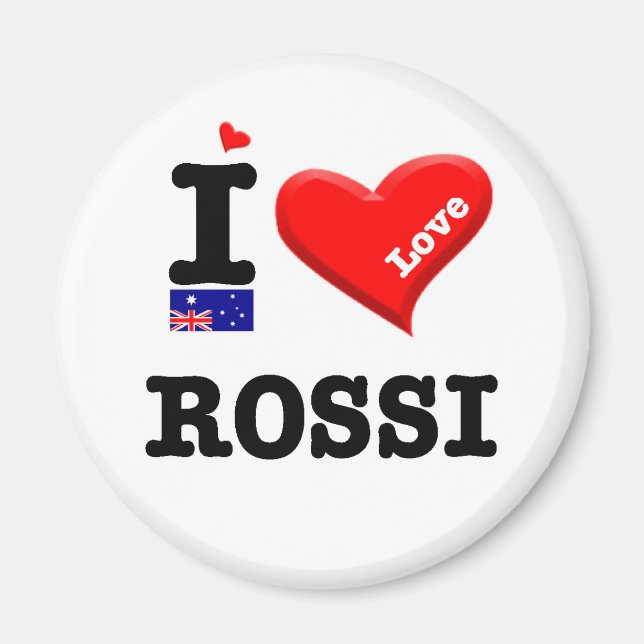 Aimant ROSSI - I Love (Devant)