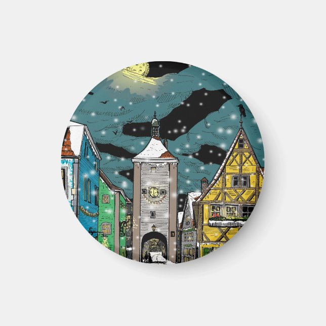 Aimant Rothenburg ob der Tauber Allemagne à Noël (Devant)
