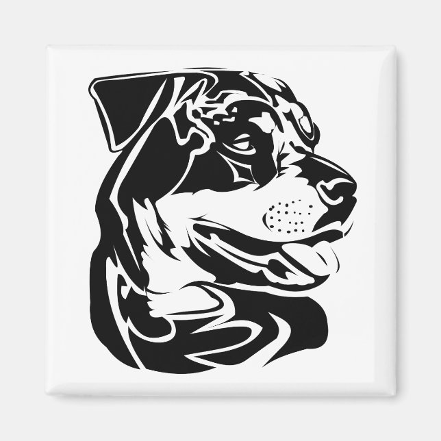 Aimant rottweiler (Devant)