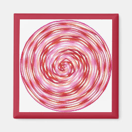 Aimant Roue de guérison blanche rose rouge