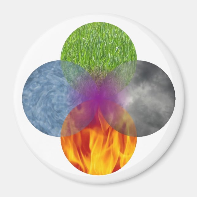 Aimant Roue de l'être - Blanc (Devant)