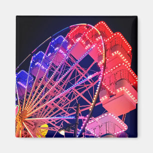 Aimant Roue Ferris bleue et rouge