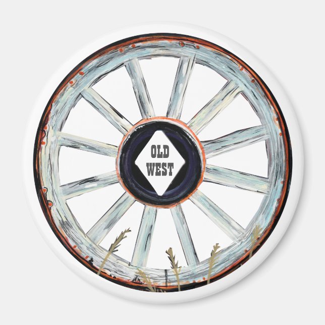 Aimant Roue Old West Wagon (Devant)