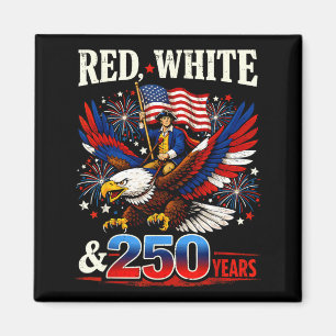 Aimant Rouge Blanc 250 Ans Anniversaire États-Unis pour H