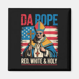 Aimant Rouge Blanc Saint Da Pape D'Amérique Chicago Pape 