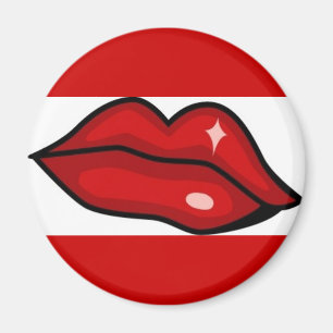 AIMANT ROUGE CHAUD LUCIEUX LÈVRES KISS BRILLANT BEAUTÉ 