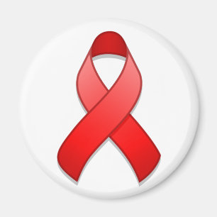 Aimant rouge de ruban de conscience