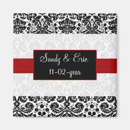 Aimant rouge Enregistrer l'aimant de date