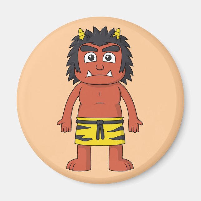 Aimant Rouge japonais Oni (Devant)