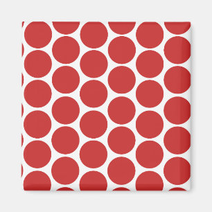 AIMANT ROUGE MODERNE, POIS BLANCS