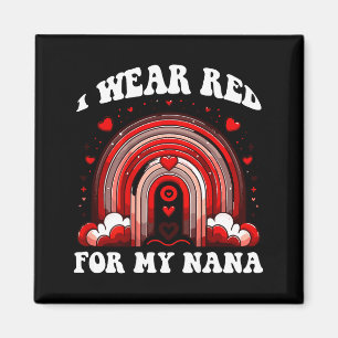 Aimant Rouge Nana Rétro Maladie Cardiaque Sensibilisation