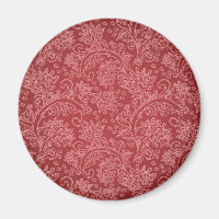 Rouge Paisley Damassé Designer Floral Vintage Clas