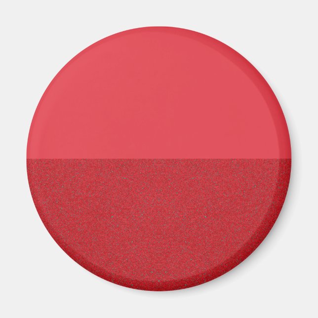Aimant rouge tomate à texture fractionnée horizont (Devant)