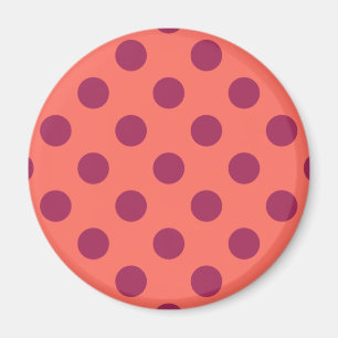 Aimant Rouge vin et pois living coral