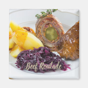 Aimant Roulade de boeuf avec pommes de terre et cuisine d