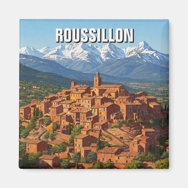 Aimant Roussillon France Travel (Devant)