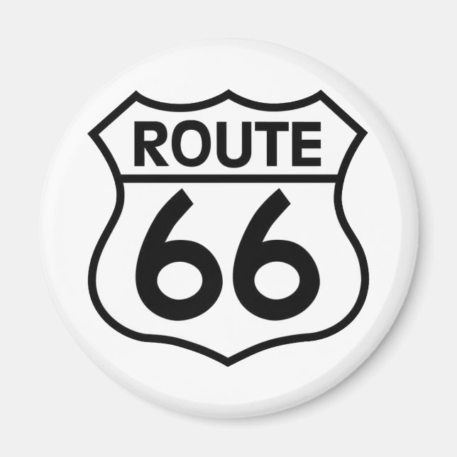 Aimant Route 66 Autoroute Signal Vêtements et cadeaux (Devant)