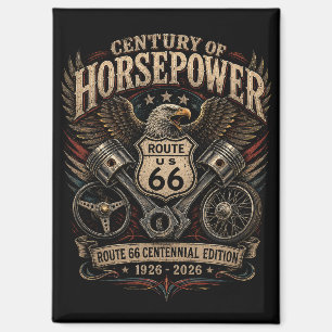 Aimant Route 66 Centenaire Aigle Garage Americana