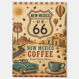 Aimant route 66 Nouveau-Mexique Café Frigo Art