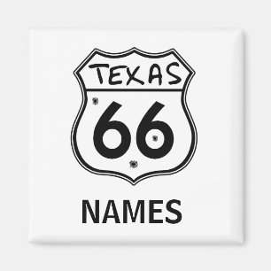 Aimant Route 66, TEXAS, Souviner