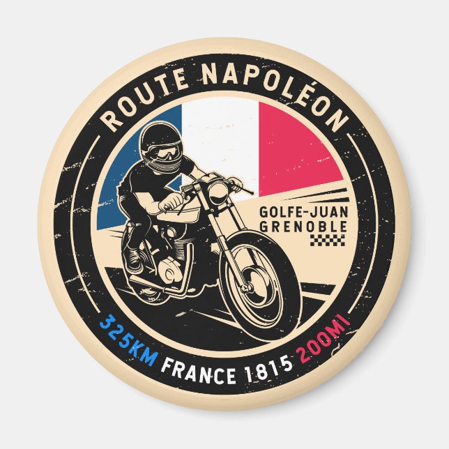 Aimant Route Napoléon | France | Motorcycle (Devant)