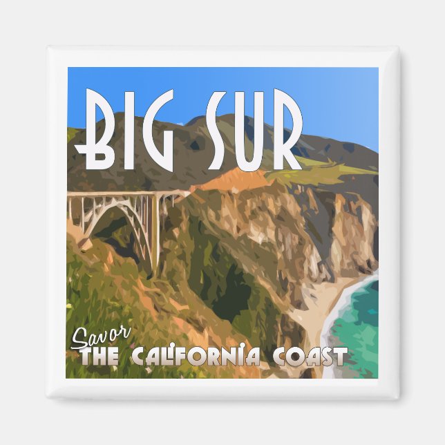Aimant Route Pacifique Big Sur Californie (Devant)