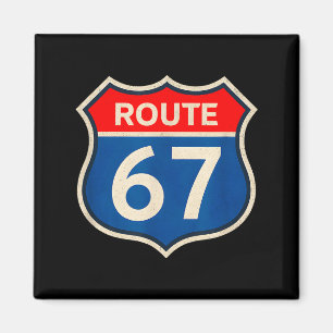 Aimant Route Rétro 67 Mème Six Sept Aura Énergie Numéro 6