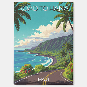 Aimant Route vintage pour Hana Maui Hawaii Travel