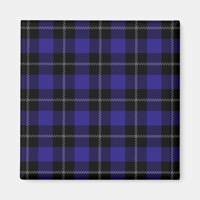 Aimant Royal Blue Black Plaid (Devant)