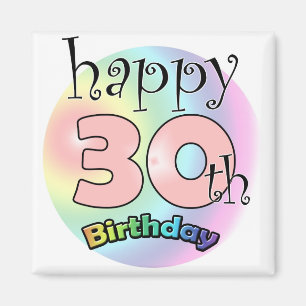 Aimant Roze Joyeux 30e anniversaire