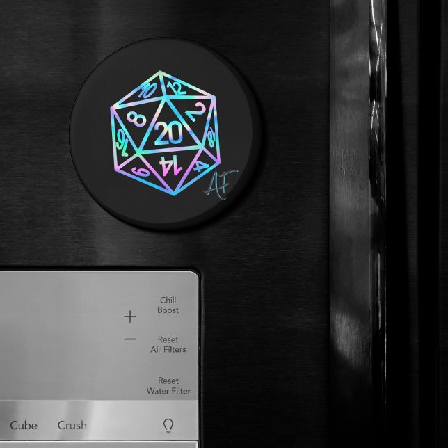 Aimant RPG Crit AF | Holo Retro PnP Tabletop Gamer Dice (Créateur téléchargé)