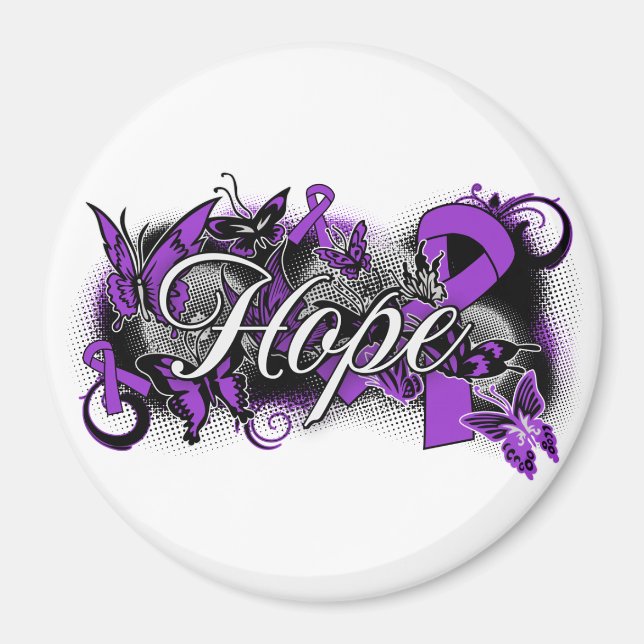 Aimant Ruban du jardin Pancreatic Cancer Hope (Devant)