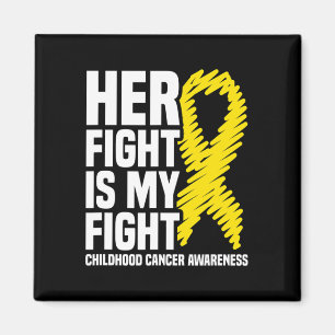 Aimant Ruban Her Fight Is My Fight Cancer de l'Enfant Sen