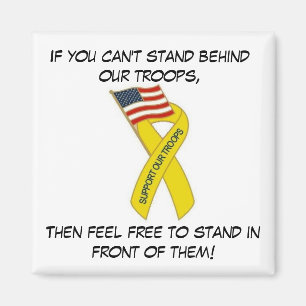Aimant Ruban jaune de soutien.