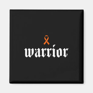 Aimant Ruban orange guerrier de sensibilisation au cancer