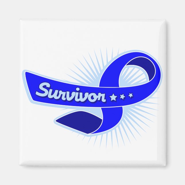 Aimant Ruban survivant du cancer du côlon (Devant)