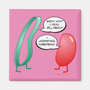 Aimant Rubber Band and Jelly Bean Funny Cute Kids Rhyme