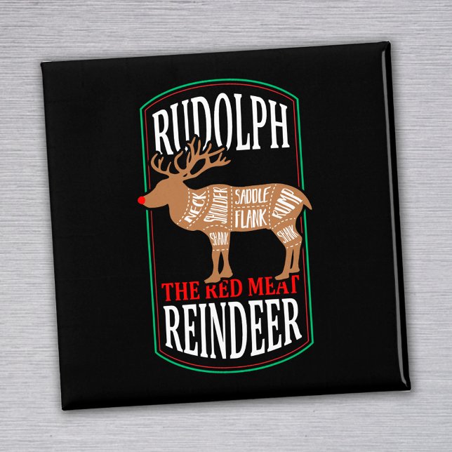 Aimant Rudolph Le Renne De Viande Rouge (Créateur téléchargé)