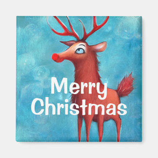 Aimant Rudolph, renne à nez rouge