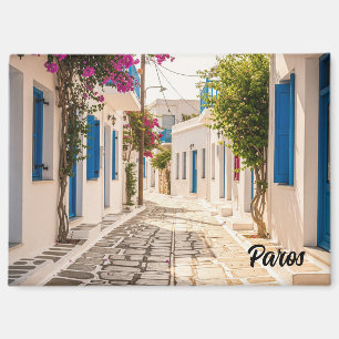 Aimant Rue pavée à Paros Grèce Ile Voyage