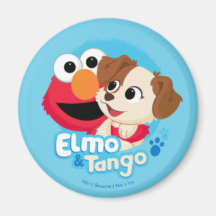 Aimant Rue Sésame Badge Elmo & Tango