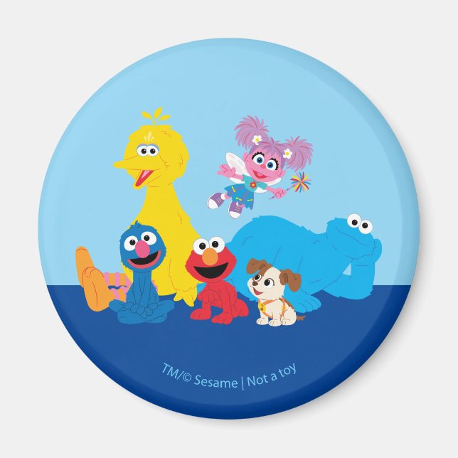 Aimant Rue Sésame | Coloré Sesame Street Pals (Devant)