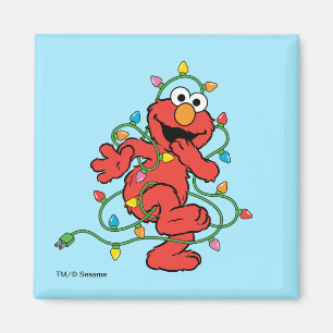 Aimant Rue Sésame Lumières de Noël Elmo