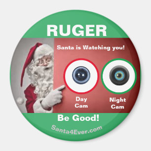 Aimant RUGER Père Noël vous regarde !Jour et nuit