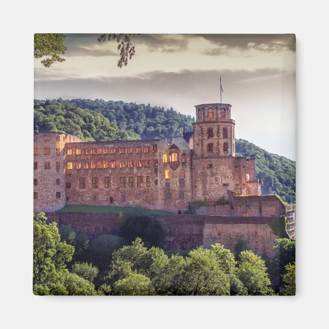 Aimant Ruines de châteaux célèbres, Heidelberg, Allemagne (Devant)