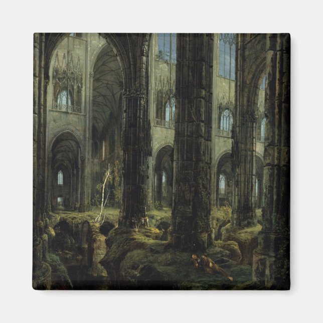 Aimant Ruines de l'église gothique (par Carl Blechen) (Devant)