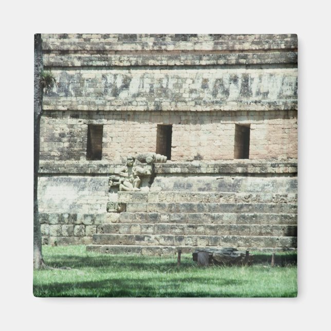Aimant Ruines Maya Honduras Photo Conçu Réfrigérateur (Devant)