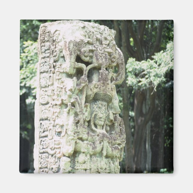 Aimant Ruines mayas antiques Photo Carré conçu (Devant)